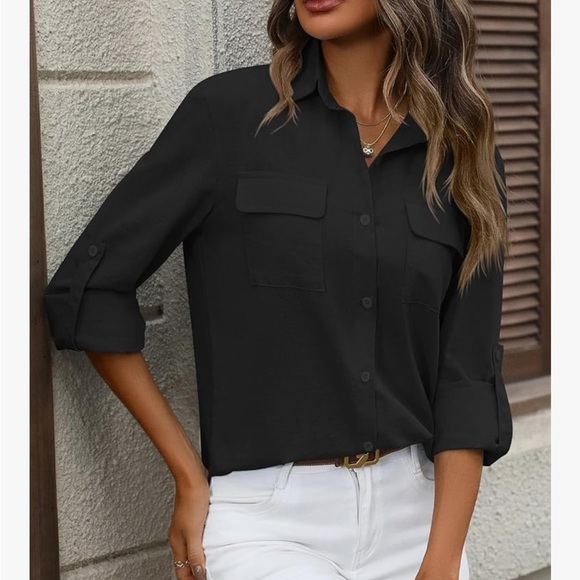 EXOFFICIO UPF 50+ Women's Button-Down Shirt in Black - Picture 6 of 9